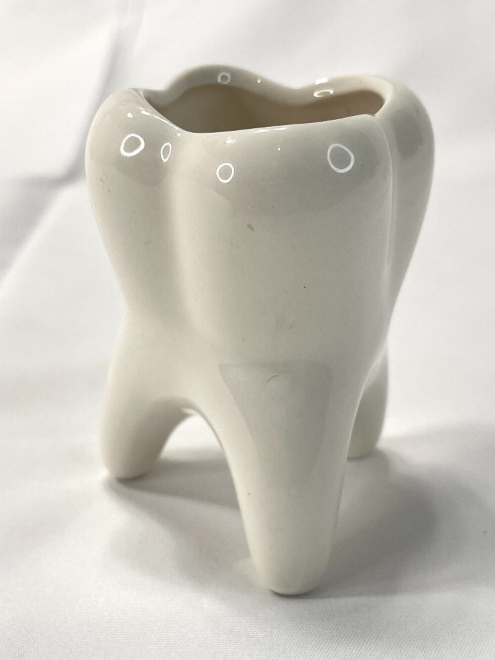 Ceramic Tooth Molar 3" Toothpick Dental Floss Pick Holder
